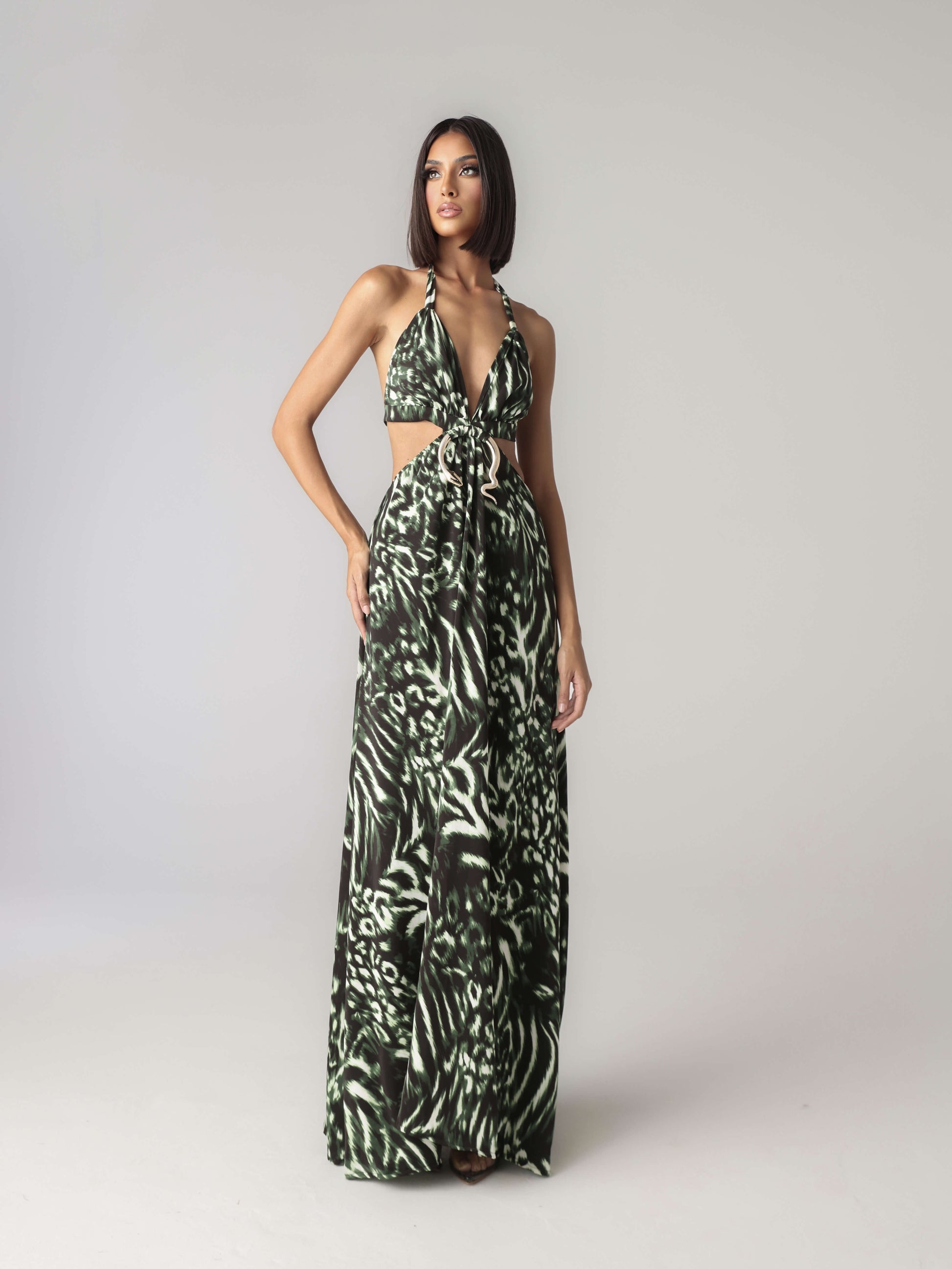 SNAKE MAXI DRESS