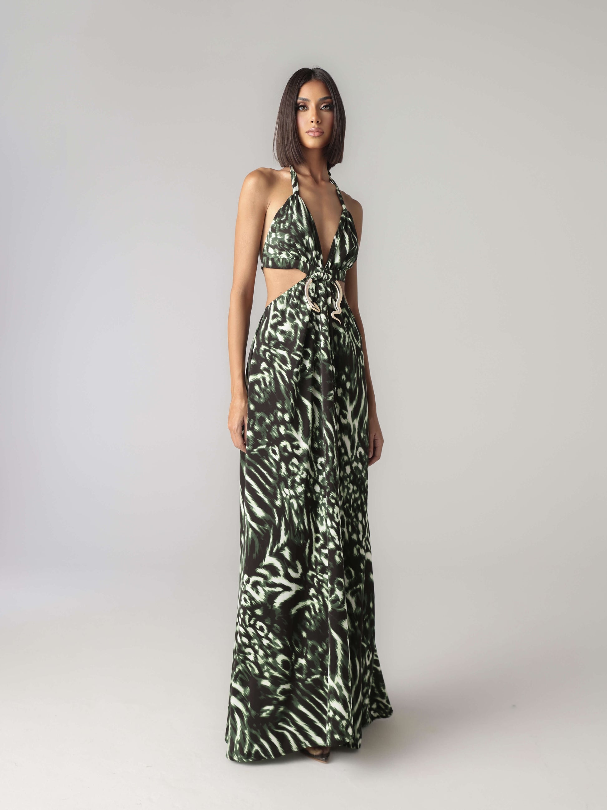 SNAKE MAXI DRESS