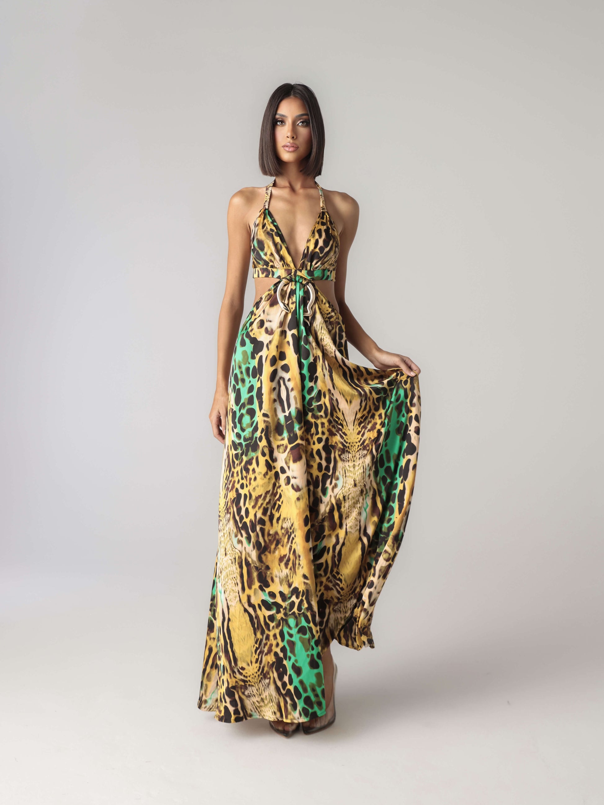 SNAKE MAXI DRESS