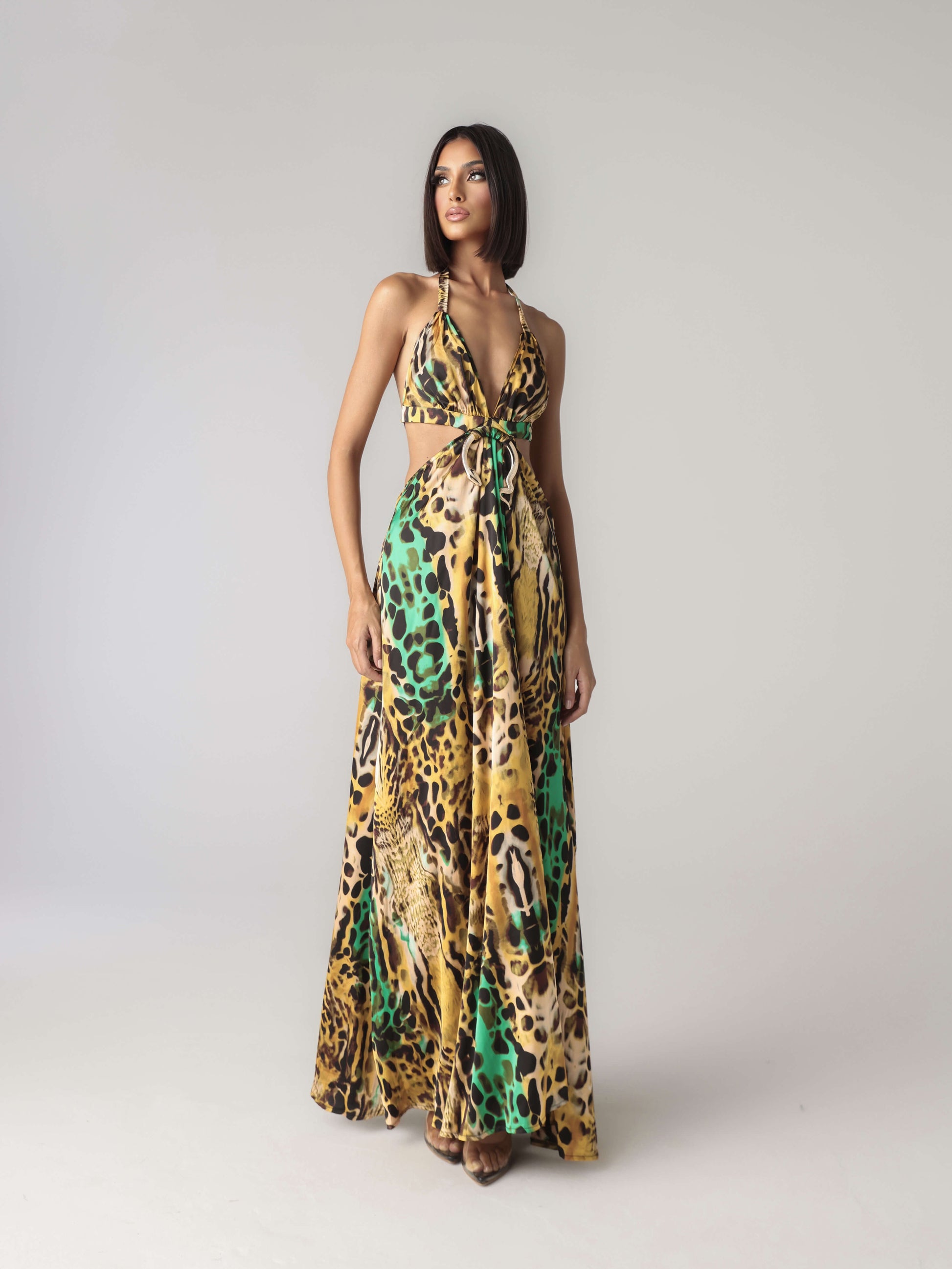 SNAKE MAXI DRESS