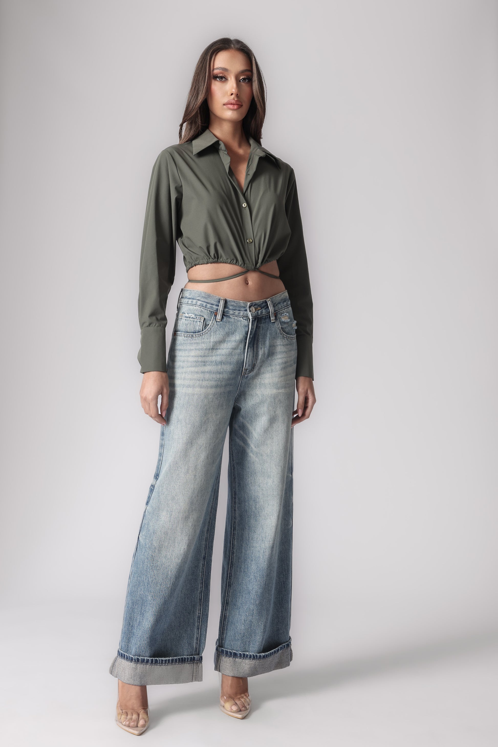 OLIVIANA CROPPED SHIRT