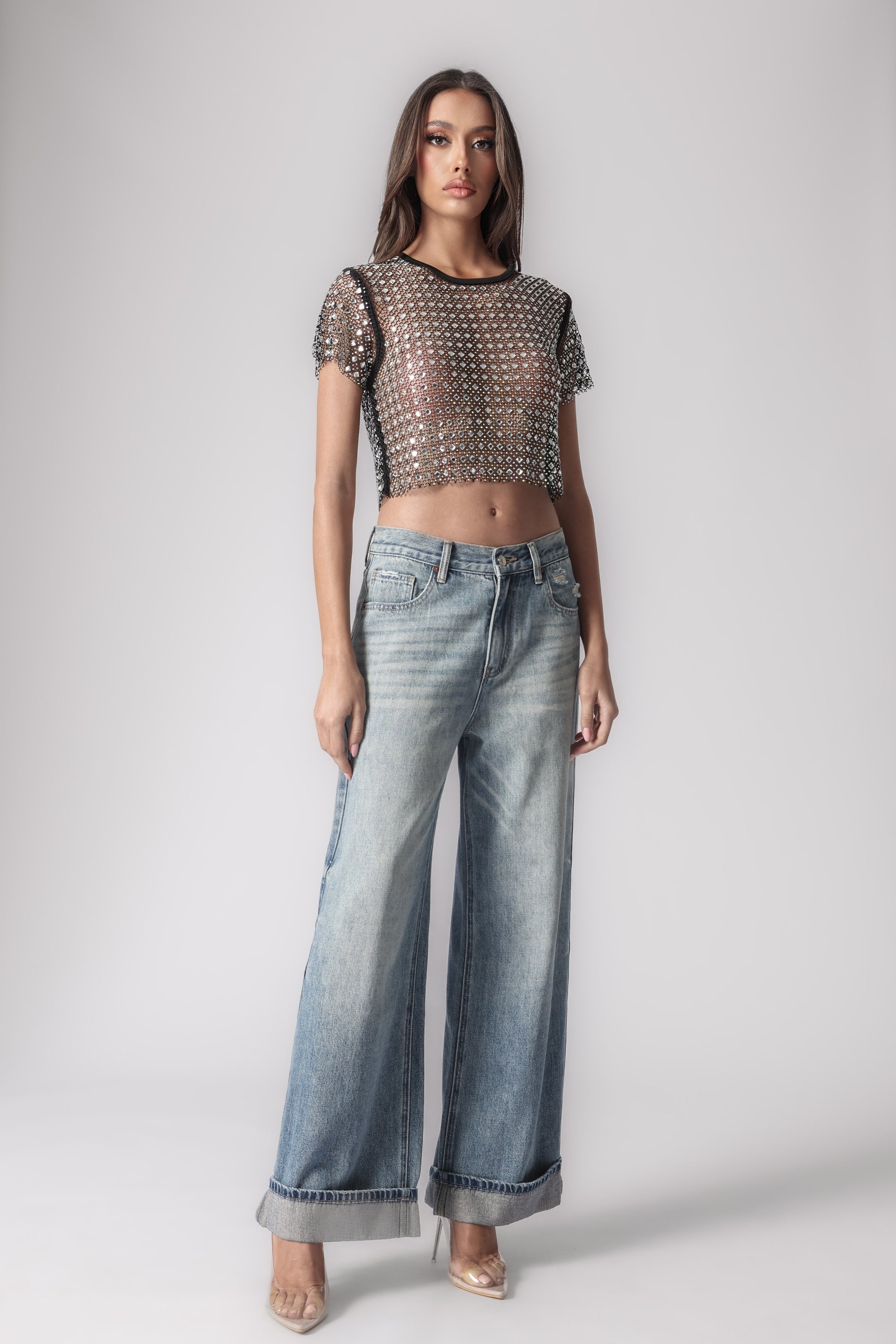 NIGHT OF ELEGANCE CROP TOP