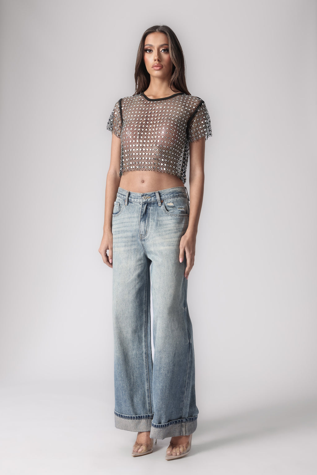 NIGHT OF ELEGANCE CROP TOP