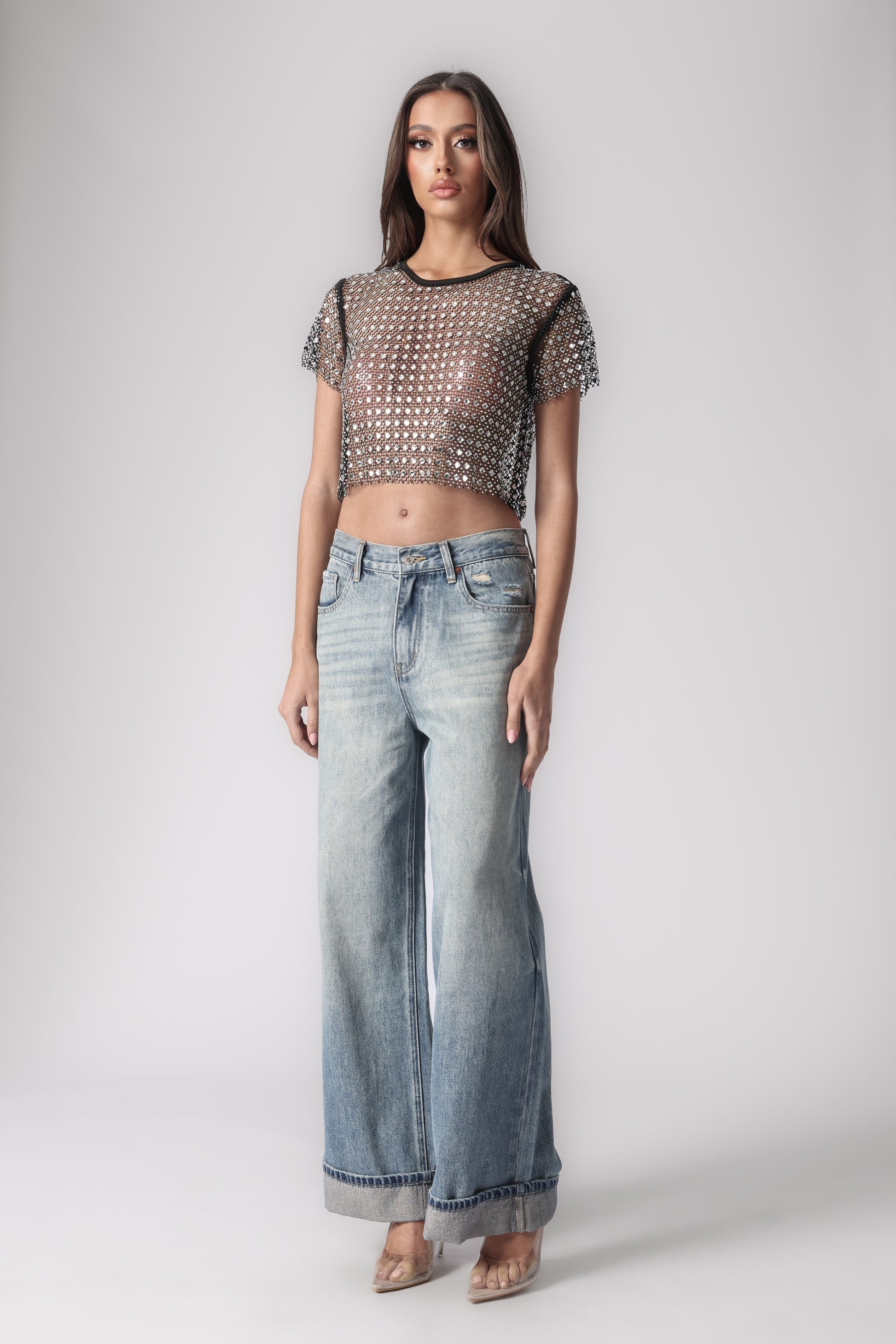 NIGHT OF ELEGANCE CROP TOP