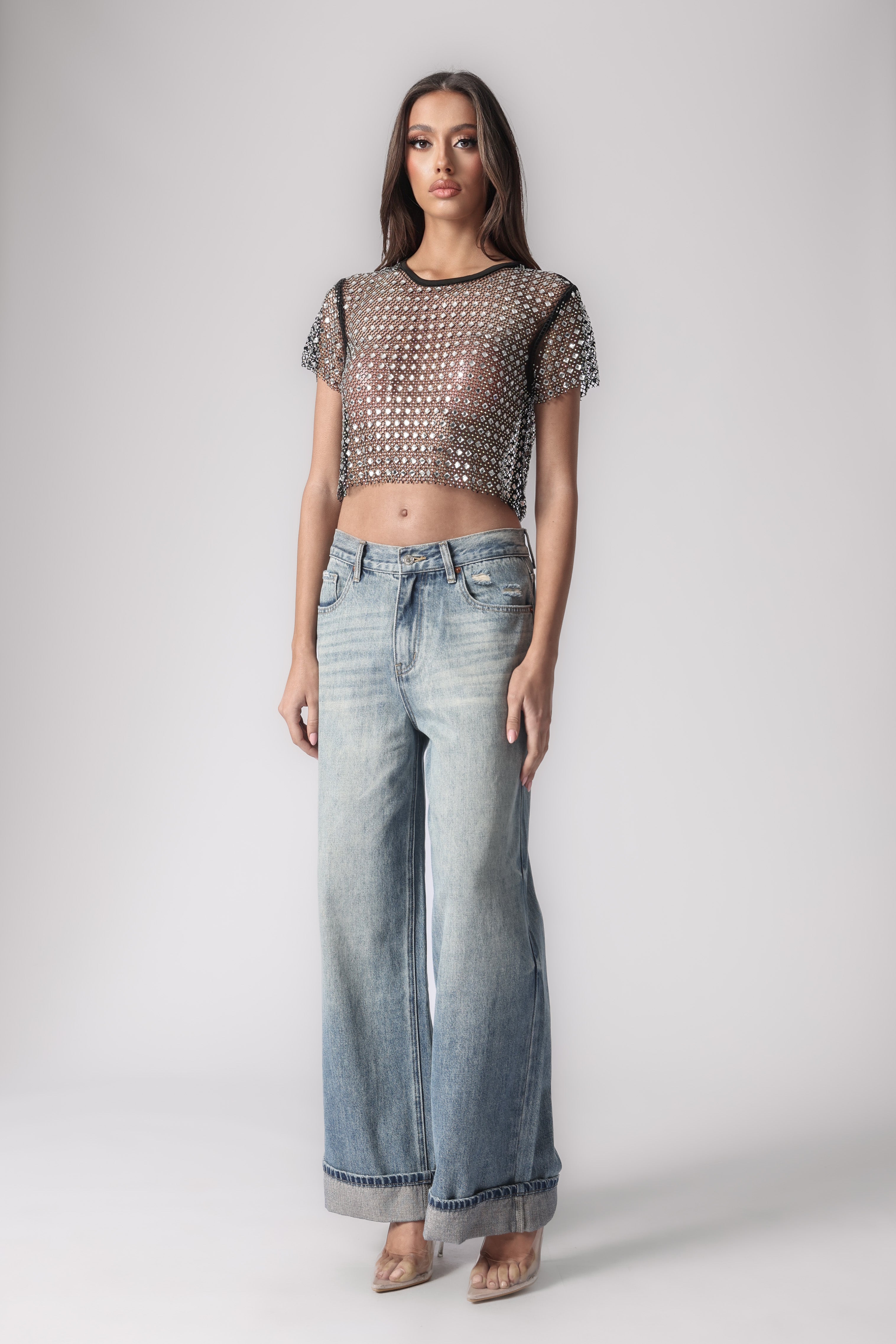 NIGHT OF ELEGANCE CROP TOP