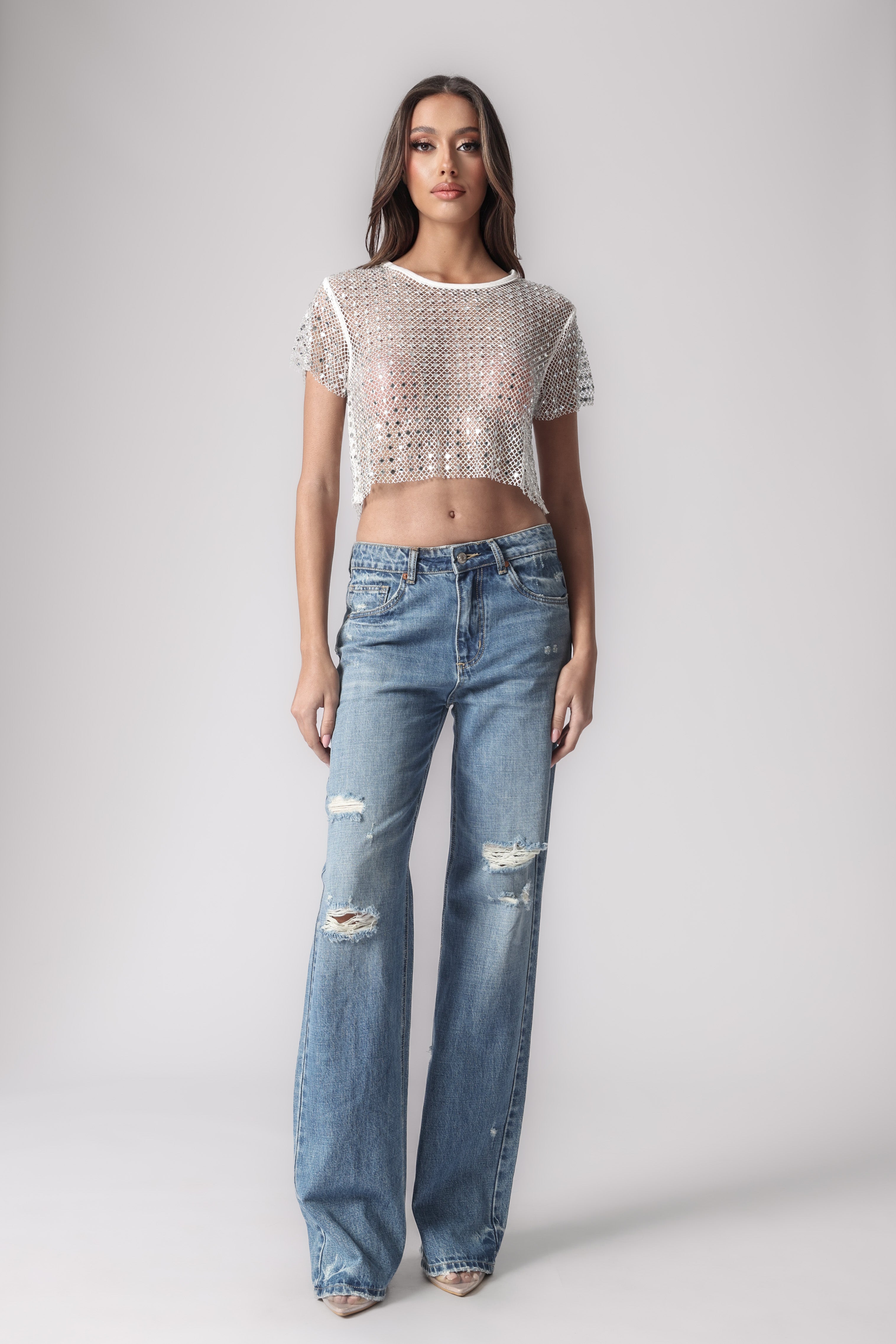 NIGHT OF ELEGANCE CROP TOP