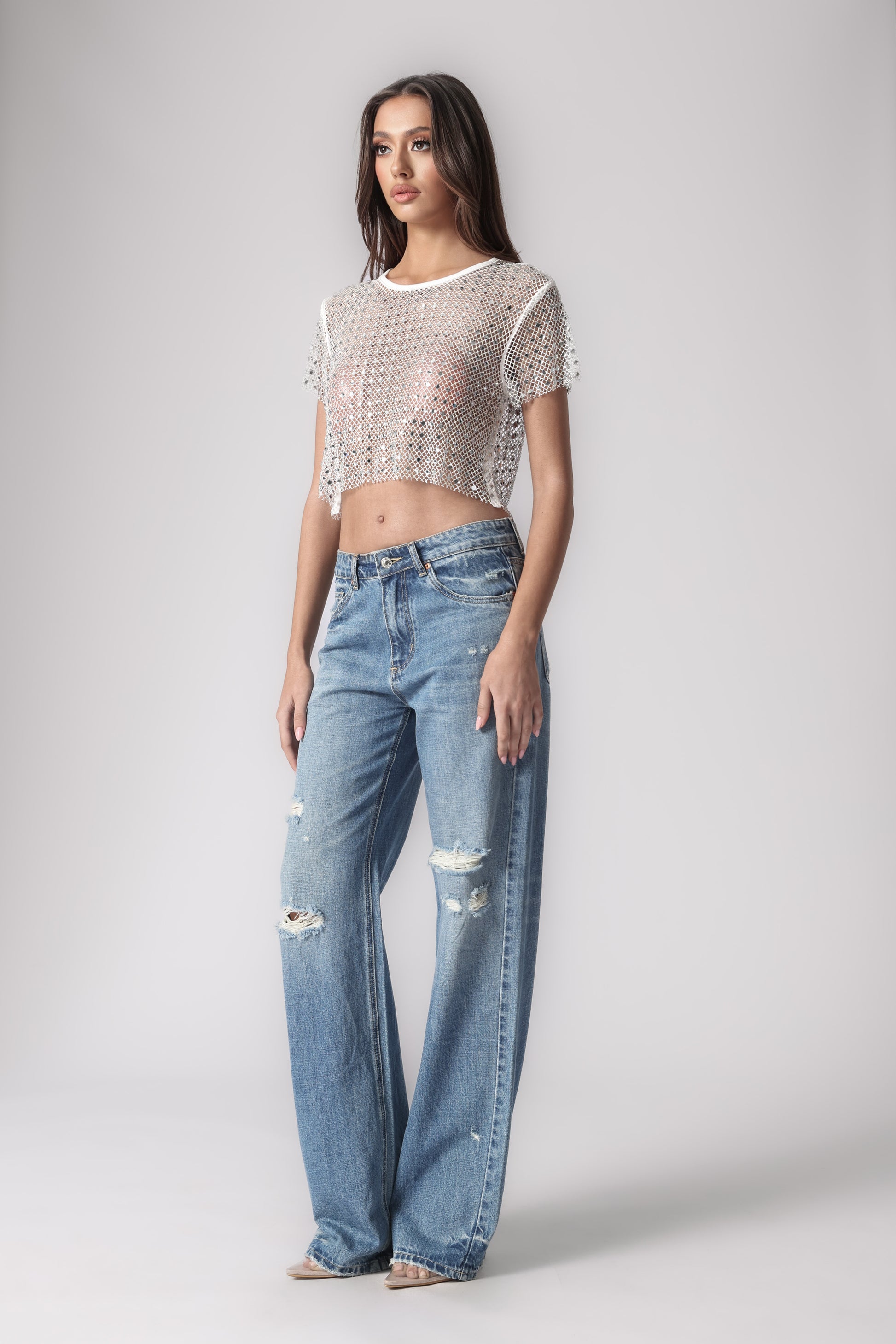 NIGHT OF ELEGANCE CROP TOP