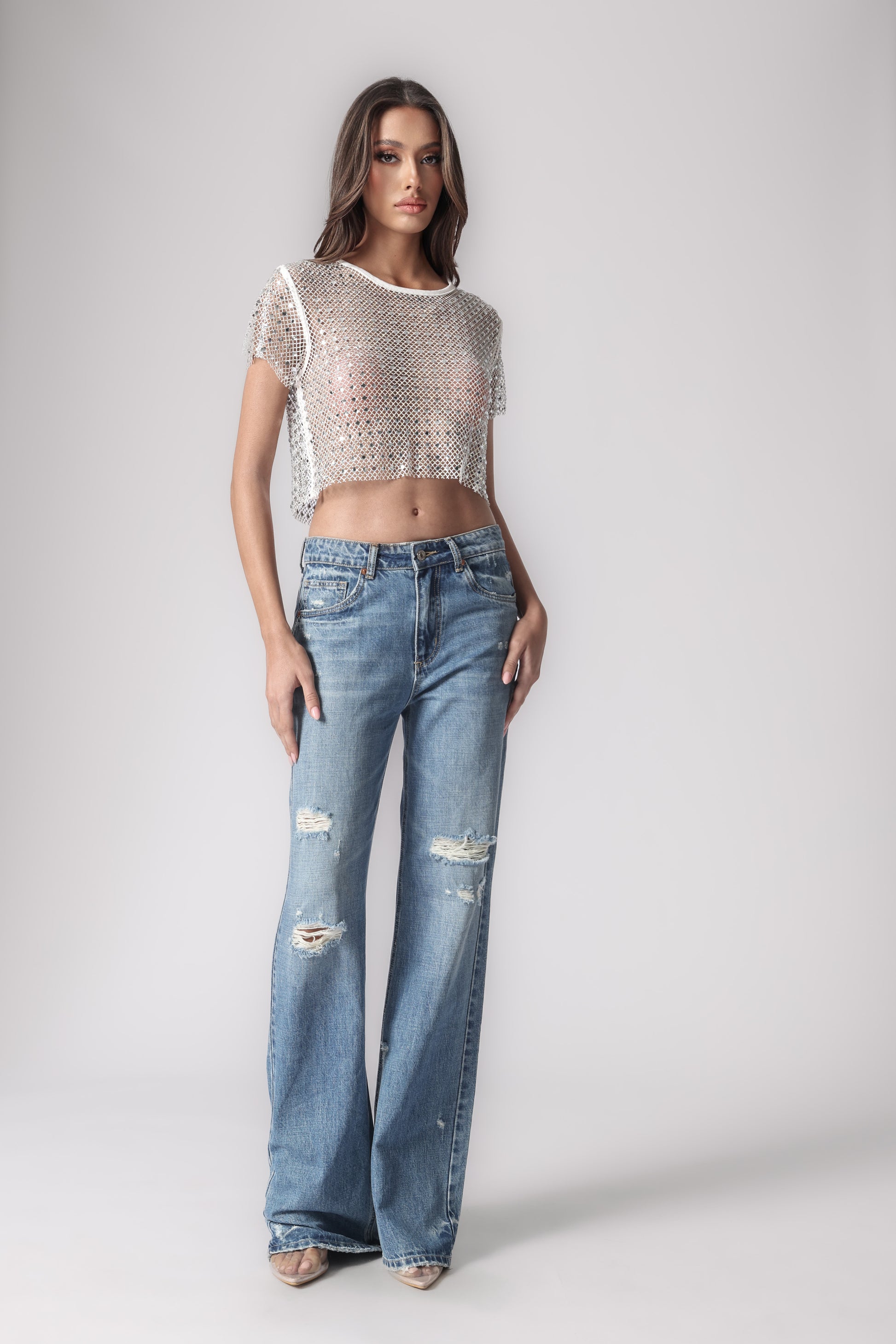 NIGHT OF ELEGANCE CROP TOP