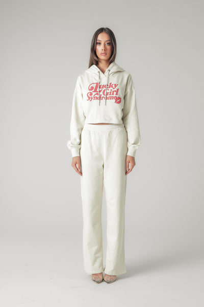 LUCKY GIRL CROPPED HOODIE