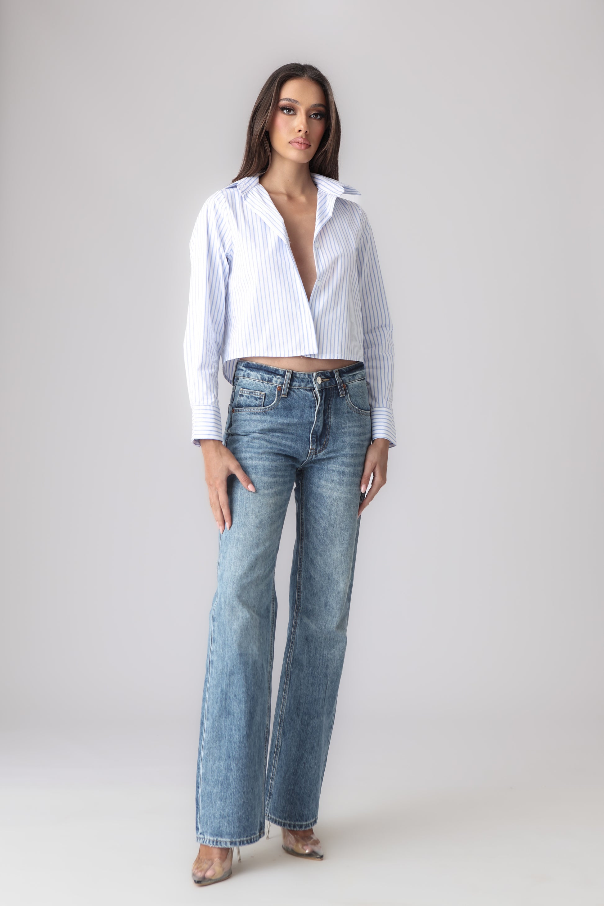 NADIENE CROPPED SHIRT