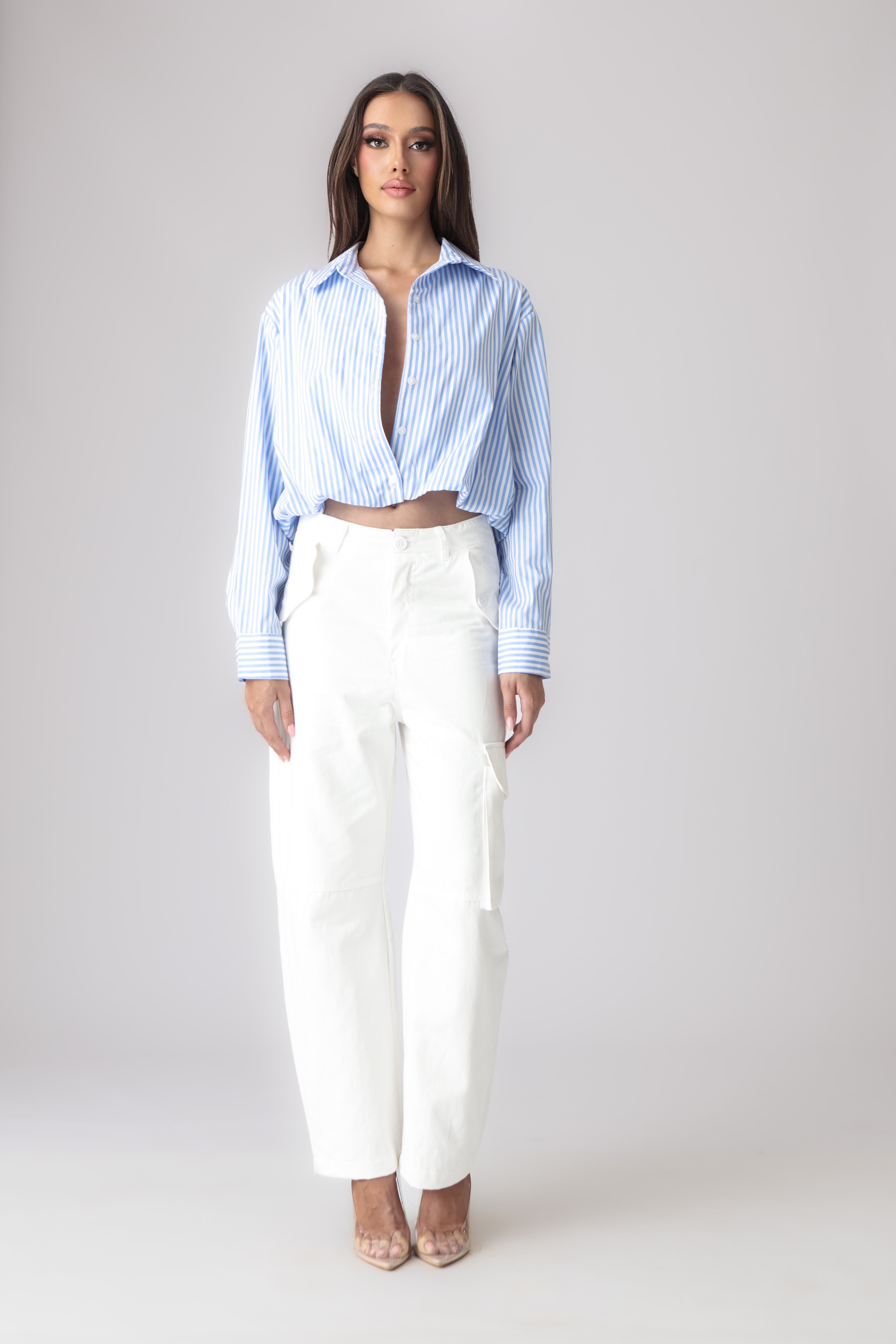 PLIZE CROPPED SHIRT