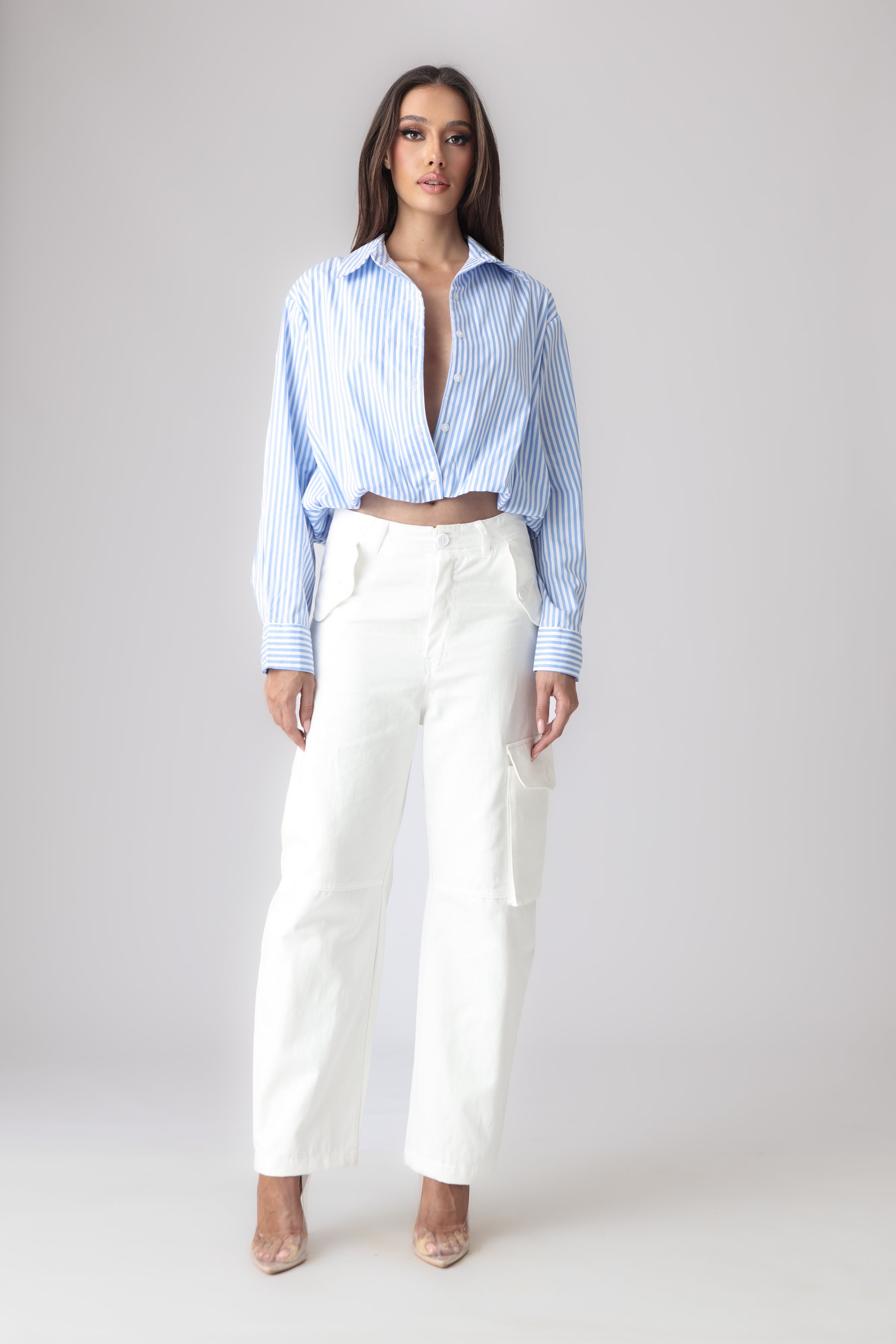 PLIZE CROPPED SHIRT