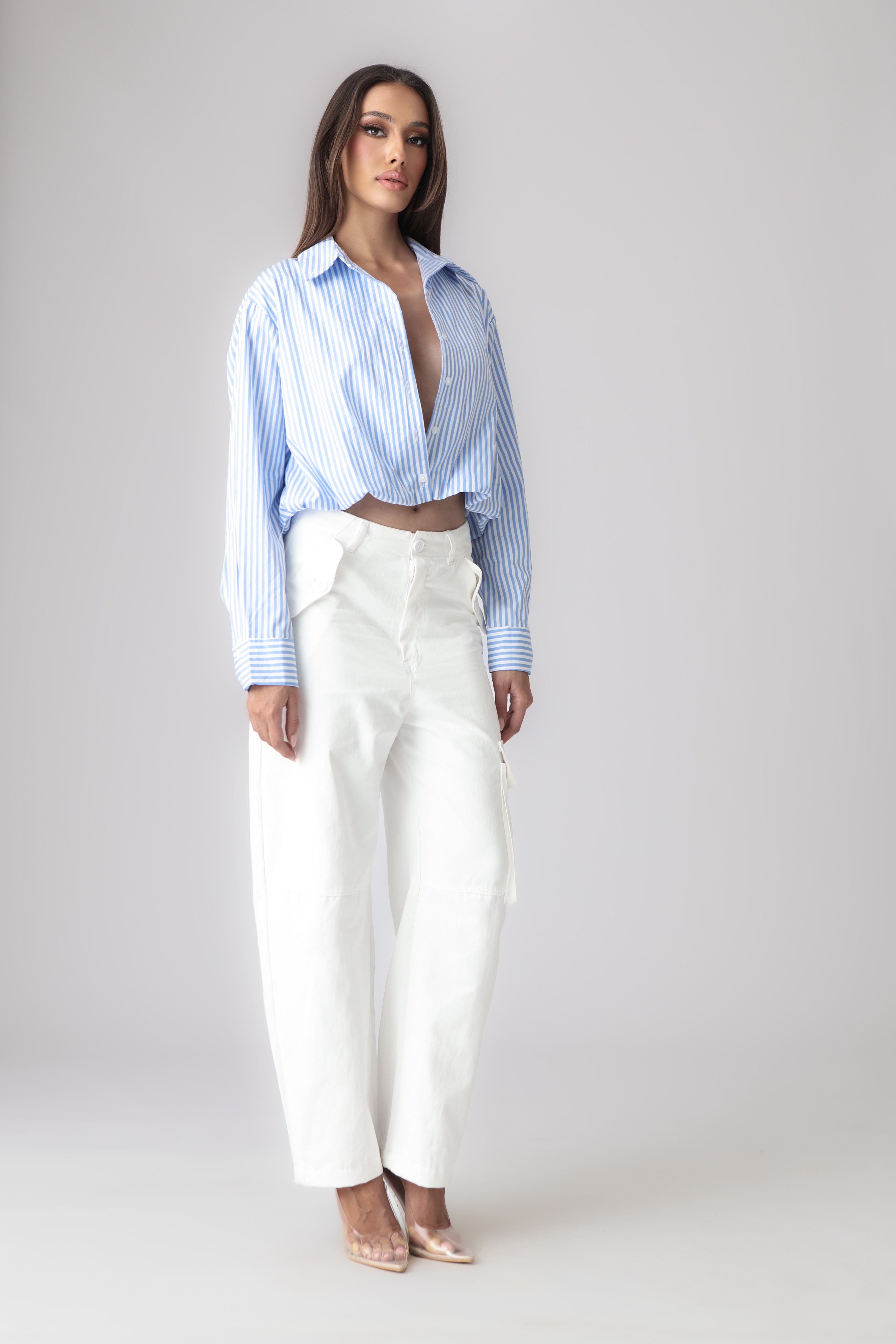 PLIZE CROPPED SHIRT