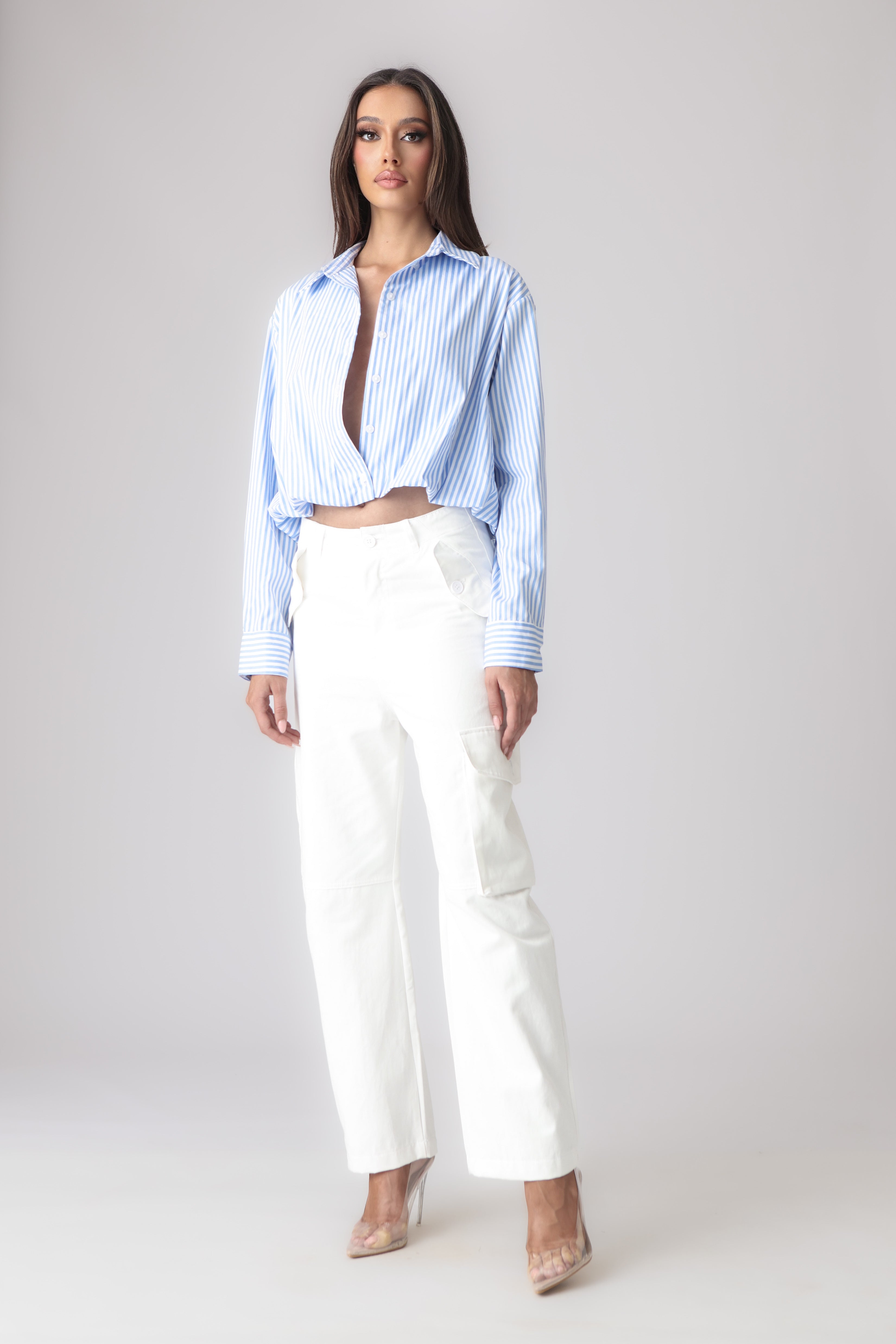 PLIZE CROPPED SHIRT