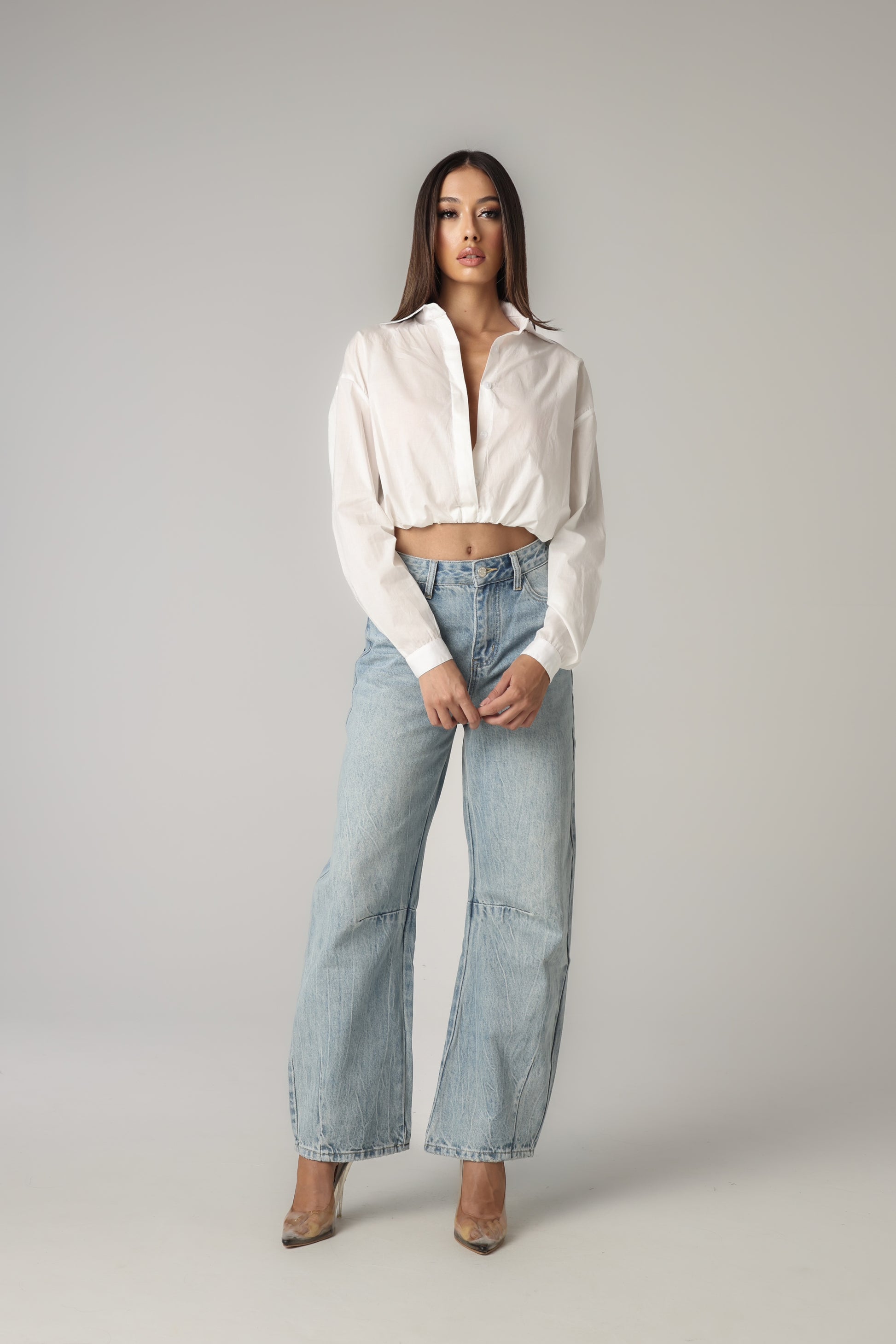 COREEN CROPPED SHIRT