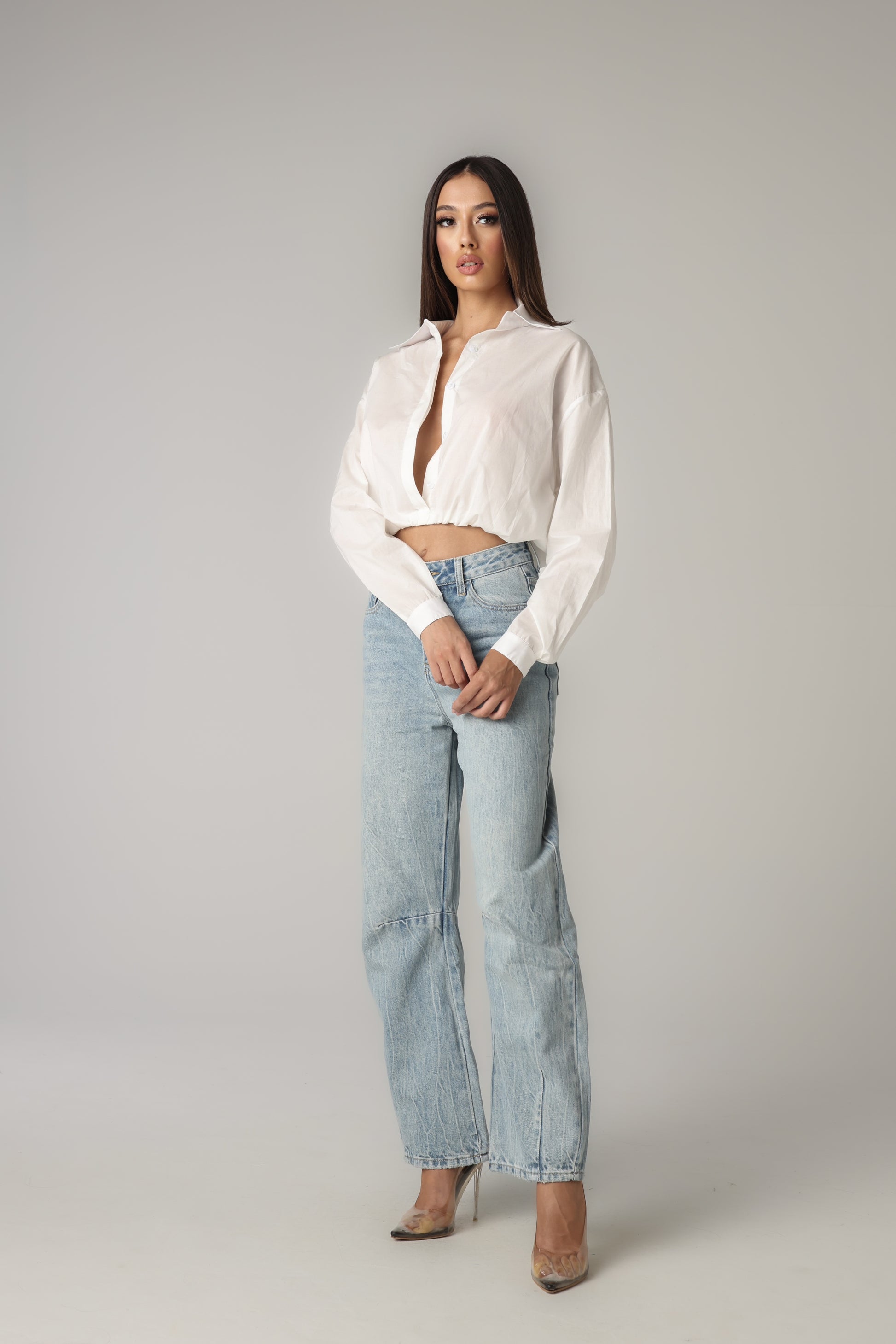 COREEN CROPPED SHIRT