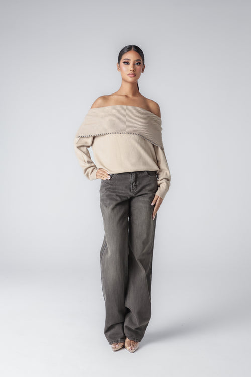 ALECTO OFF SHOULDER SWEATER