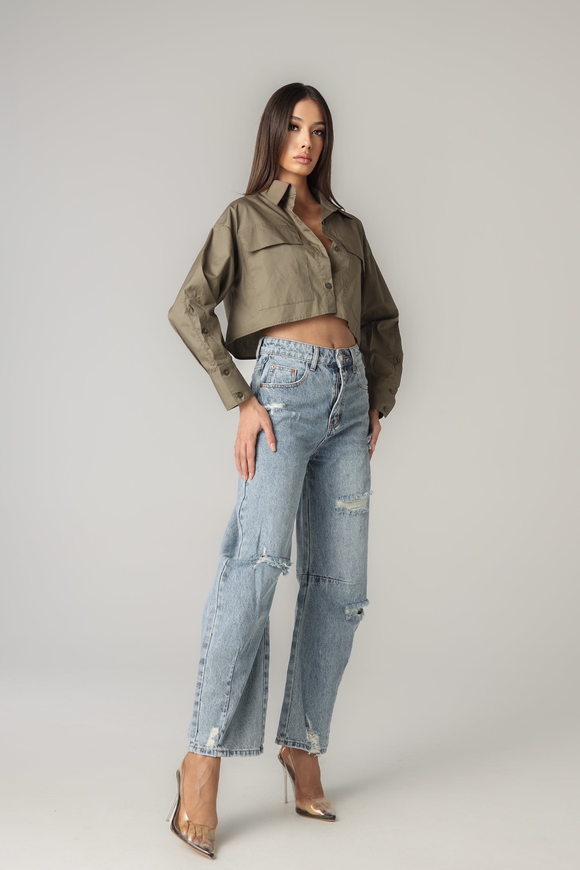 MARTINE CROPPED SHIRT