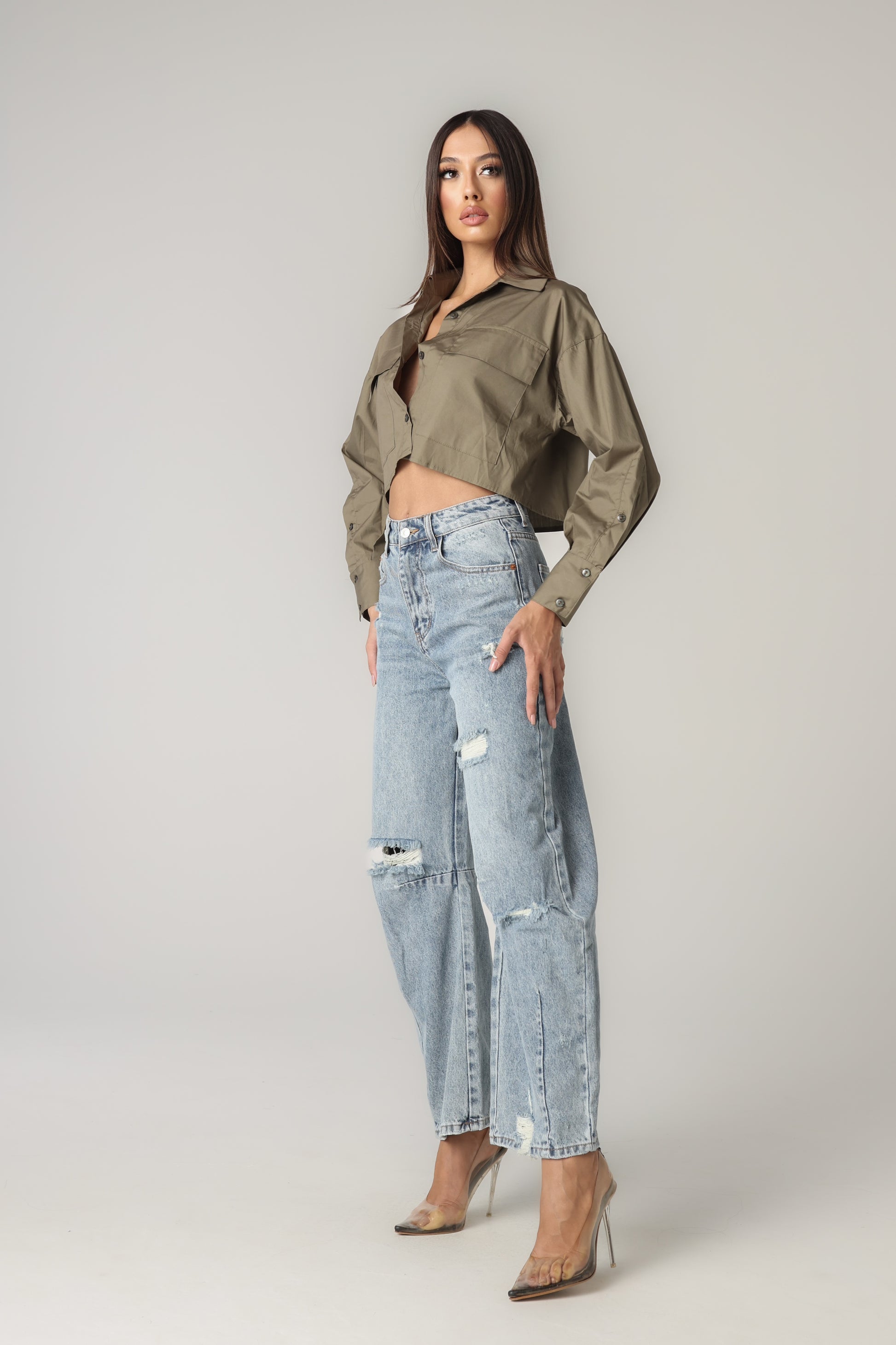 MARTINE CROPPED SHIRT