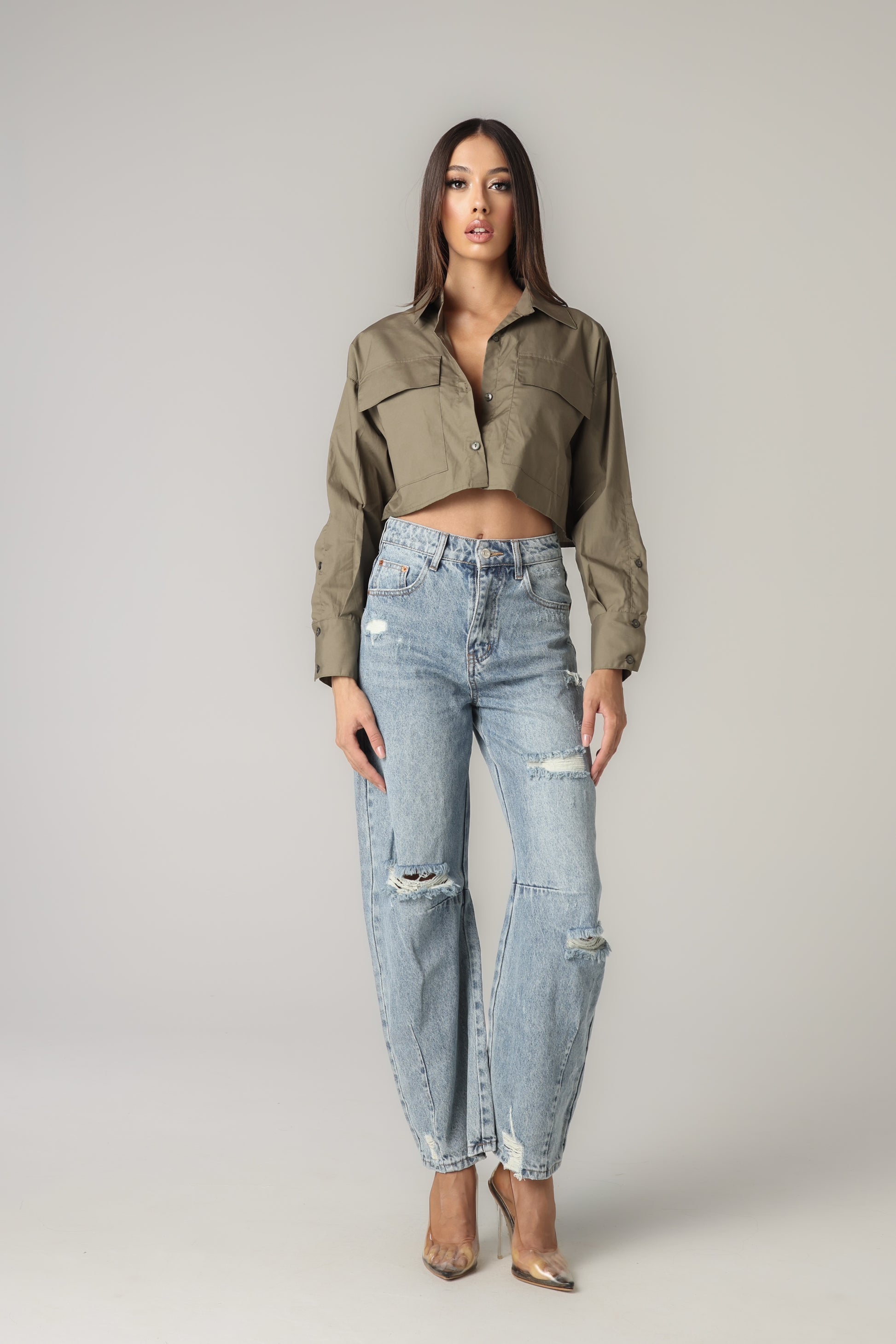 MARTINE CROPPED SHIRT