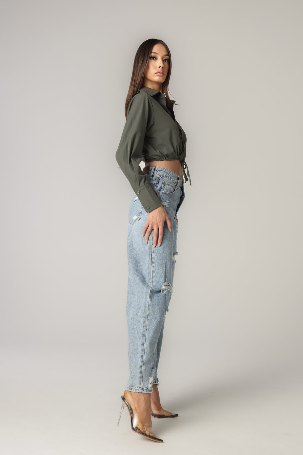 OLIVIANA CROPPED SHIRT