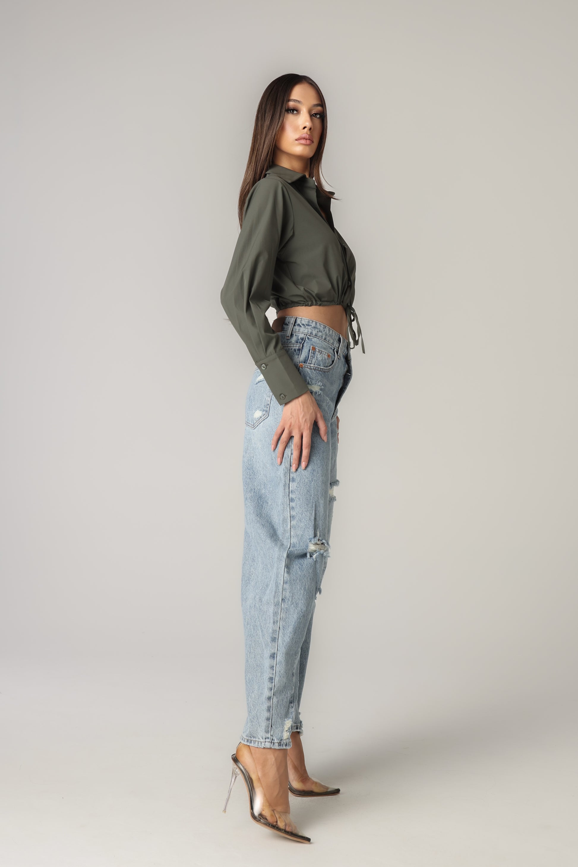 OLIVIANA CROPPED SHIRT