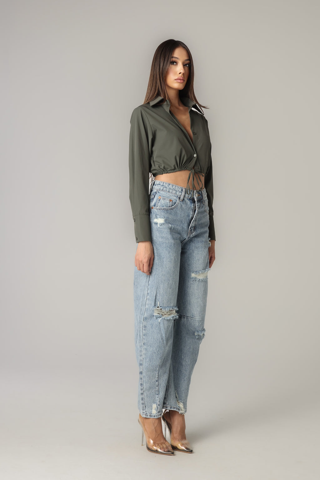 OLIVIANA CROPPED SHIRT