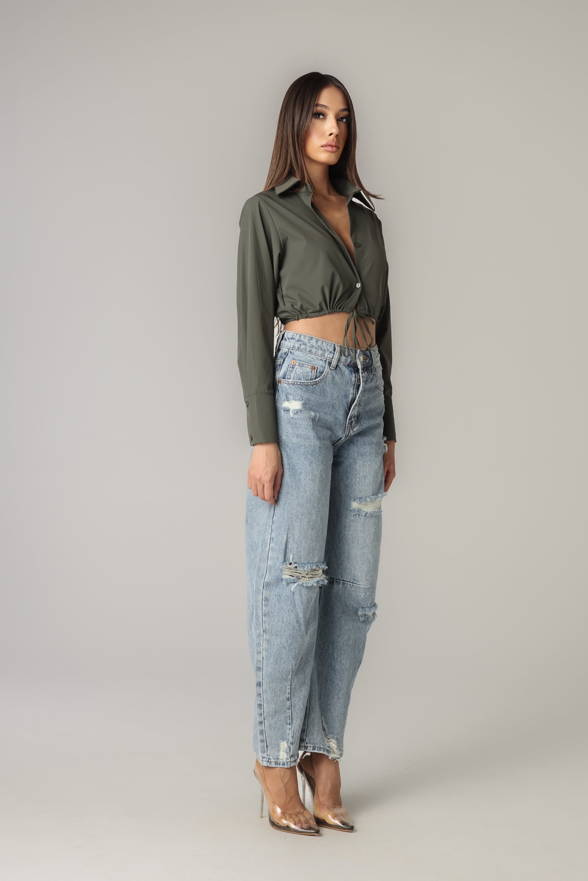 OLIVIANA CROPPED SHIRT