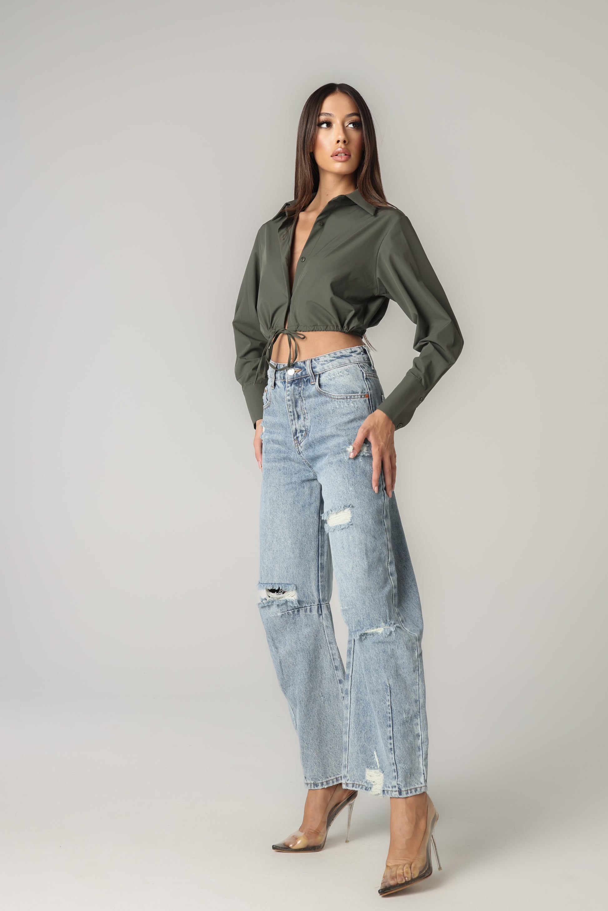 OLIVIANA CROPPED SHIRT