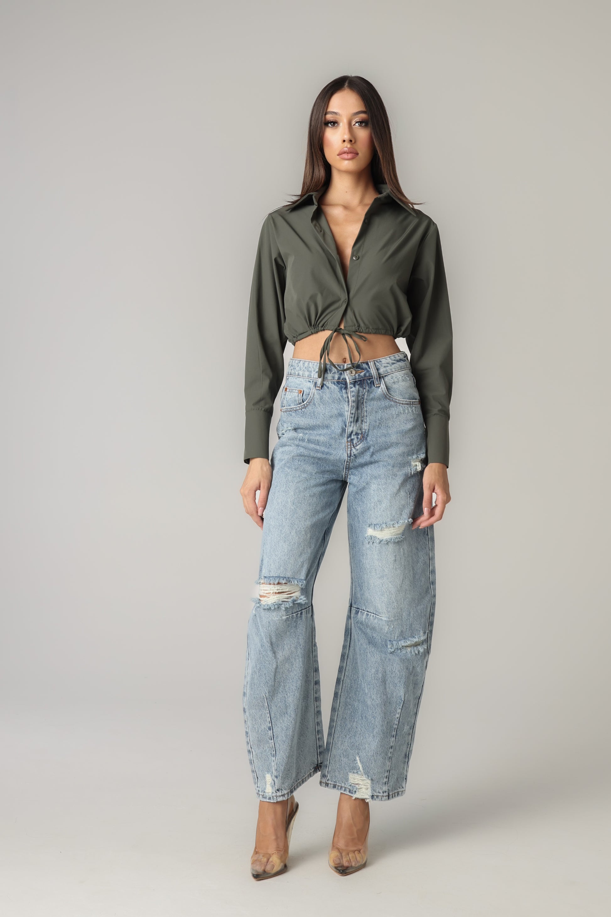 OLIVIANA CROPPED SHIRT