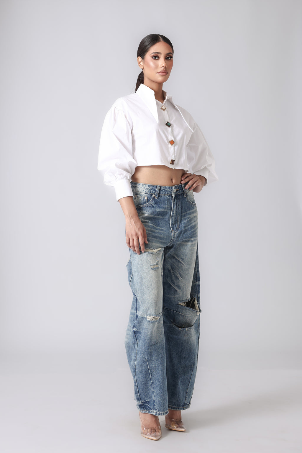 ALAINA CROPPED SHIRT