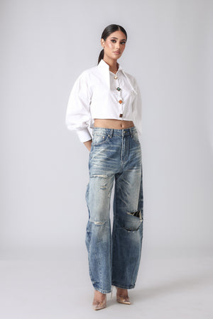 ALAINA CROPPED SHIRT