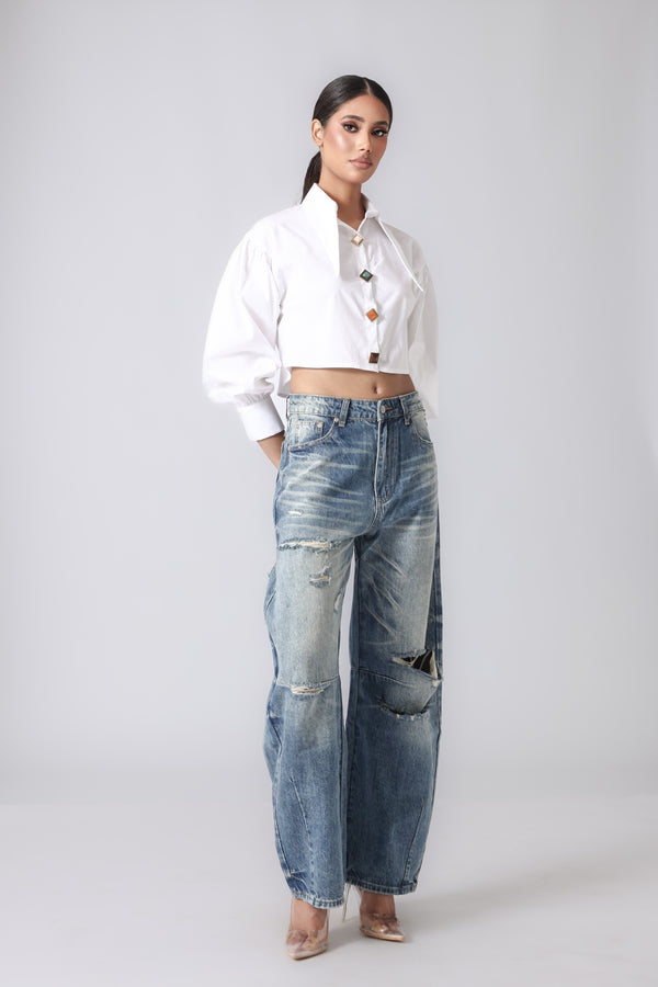 ALAINA CROPPED SHIRT