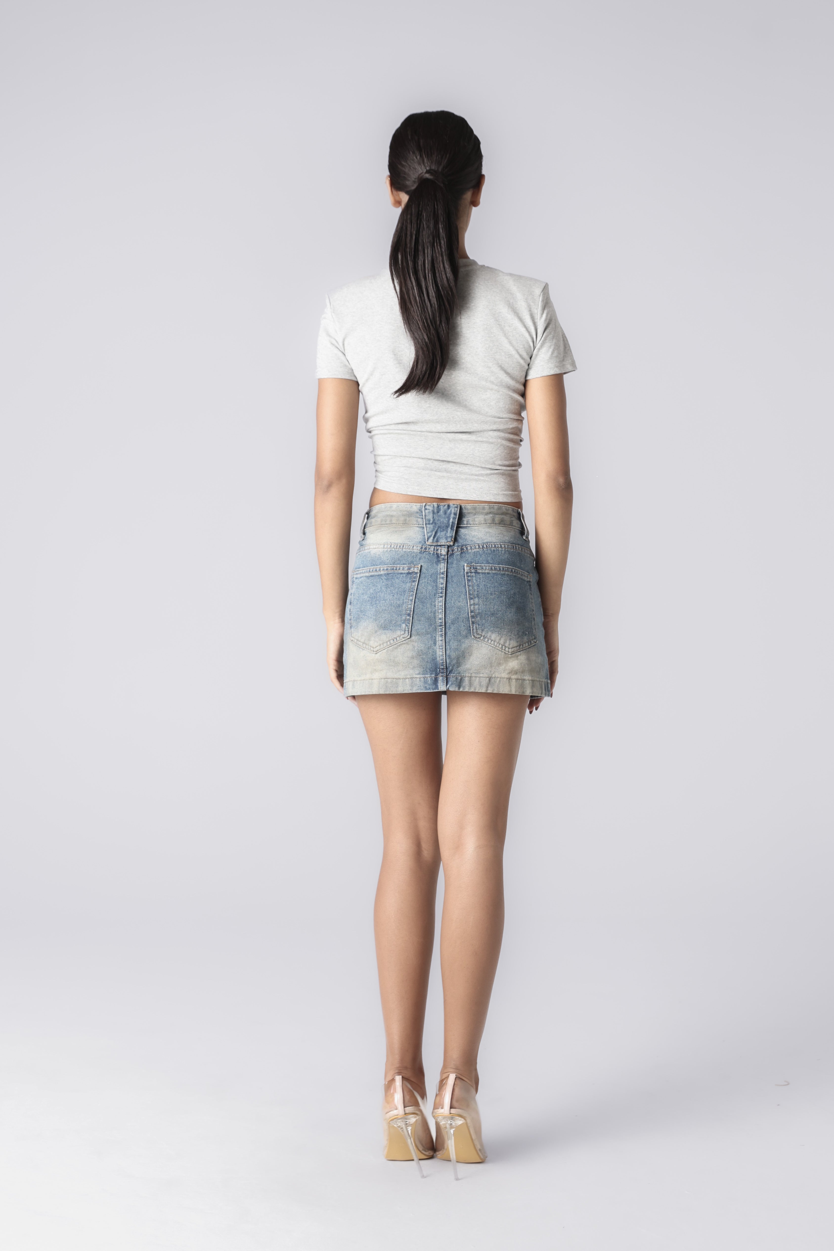 GABRIELLE DENIM SKIRT