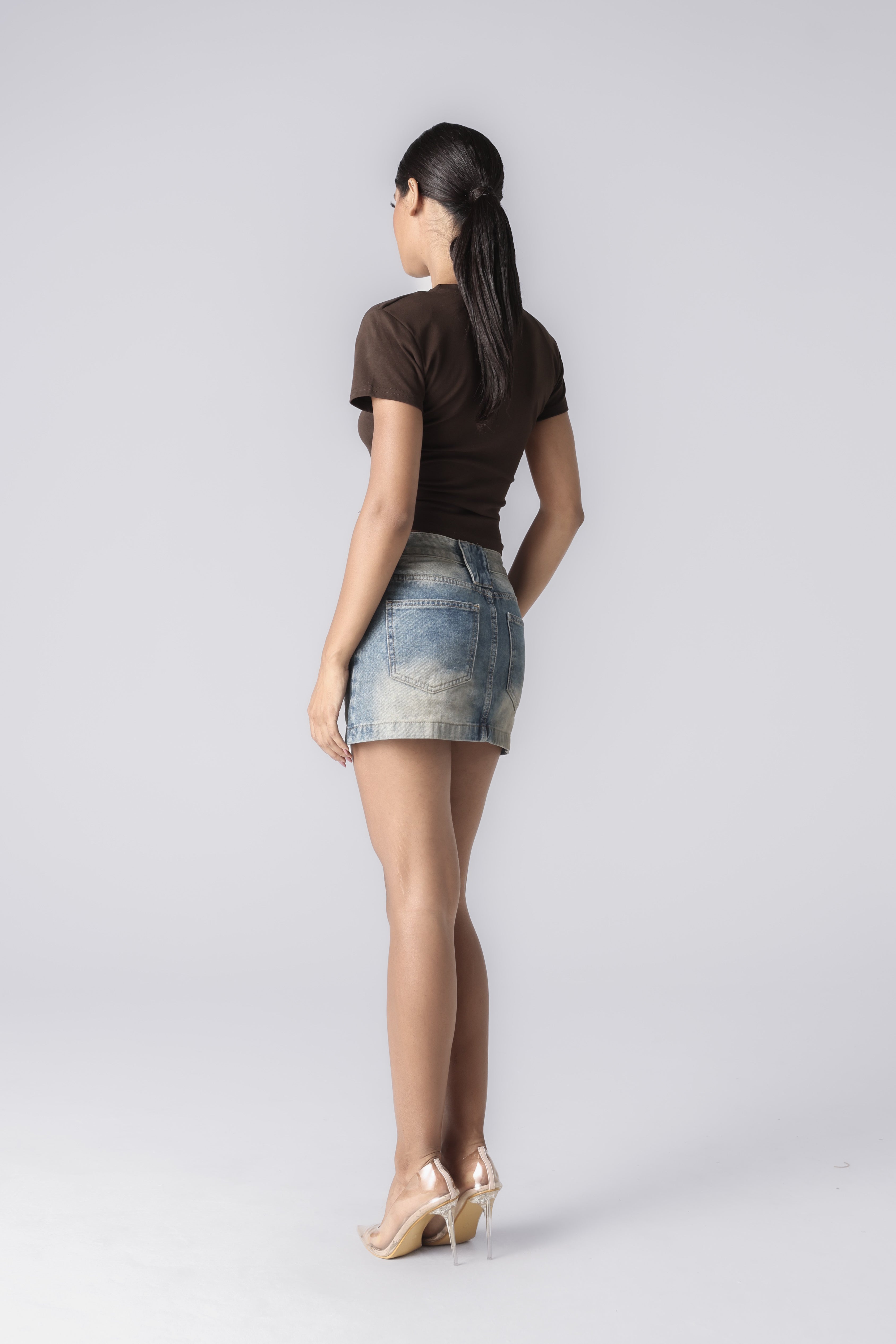 GABRIELLE DENIM SKIRT