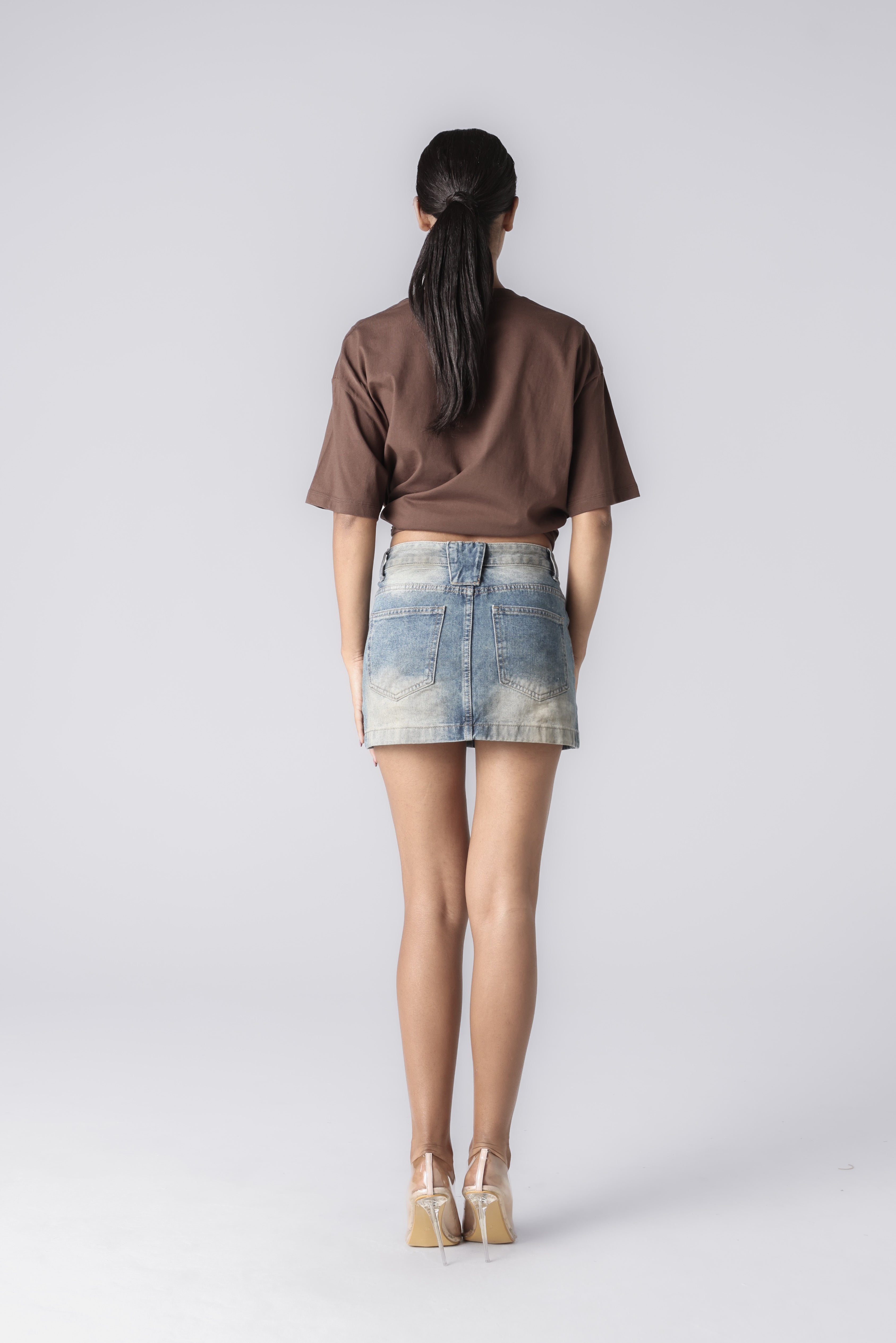 GABRIELLE DENIM SKIRT