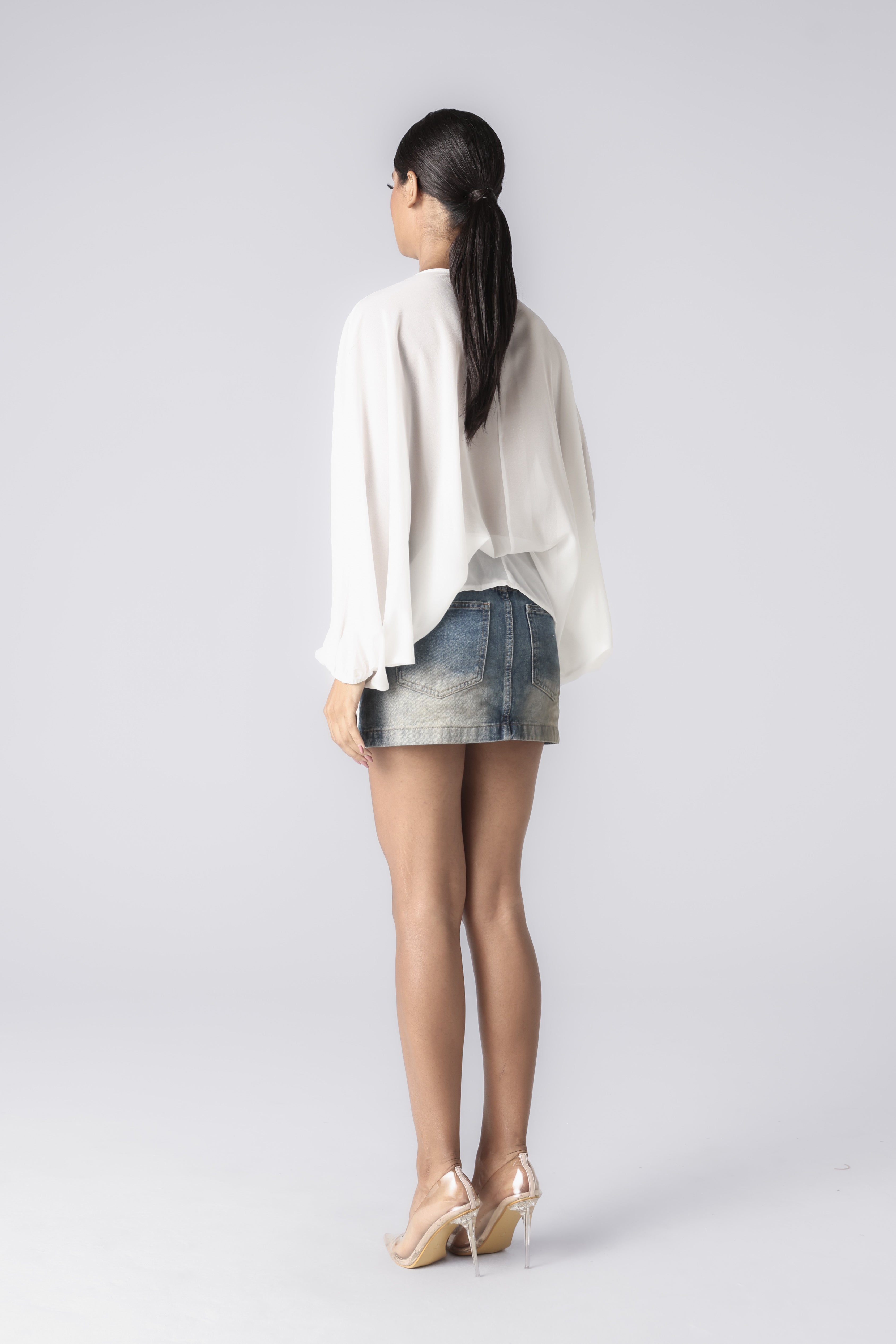 GABRIELLE DENIM SKIRT